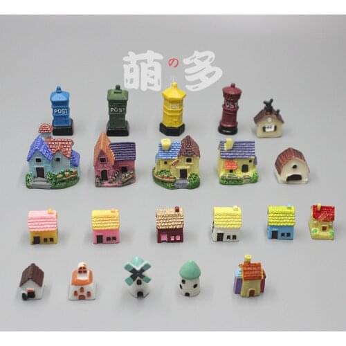 Miniature Villa Vintage Small Stone House Micro Landscape Decoration Material DIY Bonsai Model Action Figures Toys Home Decor