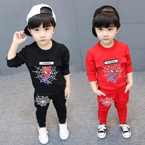 Fashion Spring Autumn Childrens Clothes Set Boys Sweatshirts + Pants 2pcs/Set Kids School Beach Costume Teenage Girl Clothing
