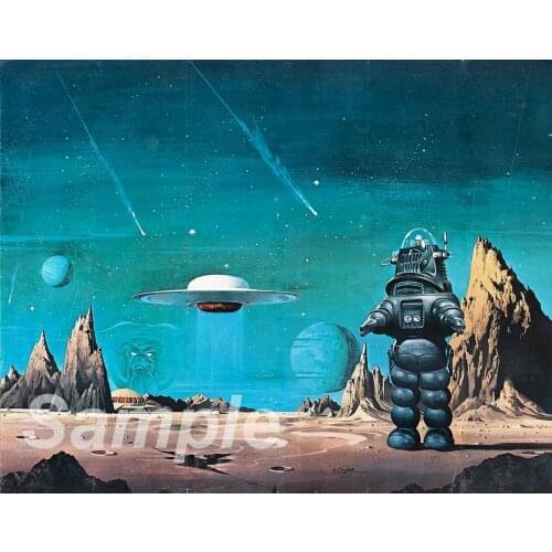VINTAGE FORBIDDEN PLANET MOVIE Art print Silk poster Home Wall Decor
