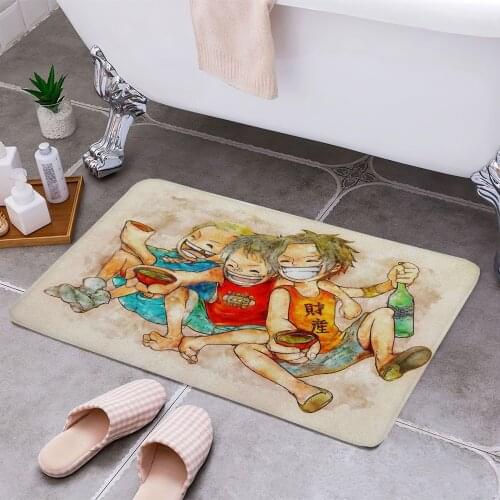 Monkey D Luffy Sabo Portga 3D Print Doormats Rectangle Non-Slip DoorMat Bedroom Kitchen Entrance Print Door rugs Dropshipping