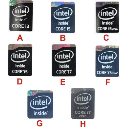 Original Black Gray CPU 2 3 4 5 Generation i3i5i7 Energy Star Ultrabook Computer Decorative Stickers