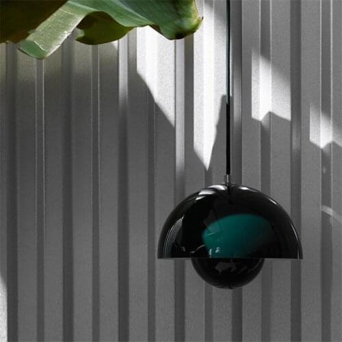 Nordic Style Danish Flower Pendant Lights Living Room Bedroom Bedside Study Hanging Lamps Restaurant Metal Color Deco Fixtures