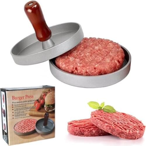 Kitchen Hamburger Press Cutlet Maker Aluminum Alloy Round Hamburger Fish Meat Beef Grill Burger Press Patty Maker Mold Tools