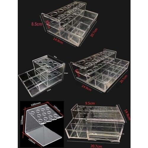 1PC Transparent Dental Adhesive Resin Syringe Acrylic Organizer Holder Case 4 Types