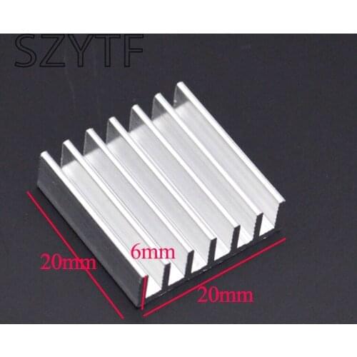 10pcs/lot Heat sink 20 * 20 * 6MM (silver) high-quality radiator