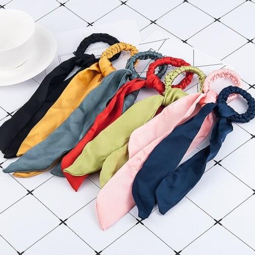 Fashion Korea Velvet Hair Scrunchie Elastic Hair Bands Solid Leopard Color Women Girls Headwear Ponytail Holder Hair Accessories