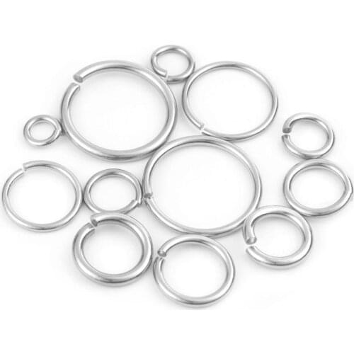 12/15/20/25/30/mm Stainless Steel Connector Split Ring For Necklace Bracelet Jewelry DIY Making Accessories Jump Ring