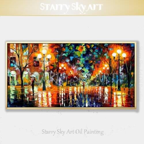 Contemporary Wall Art Pictures Artist Hand-painted Rich Colors Abstract Knife Painting Colorful Textured Art Knife Oil Painting