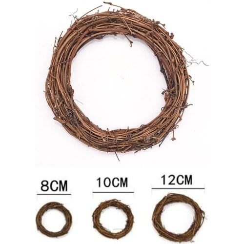 Wedding Decoration Wreath Natural Rattan Wreath Garland DIY Crafts Decor For Home Door Grand Tree Christmas Gift Party Ornament