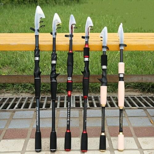 3 Style Carbon Casting Fish Rod Telescop 1.8m - 3.6m Solid Tip Telescopic Spinning Rod Carbon Fishing Poles Lure Rod Travel