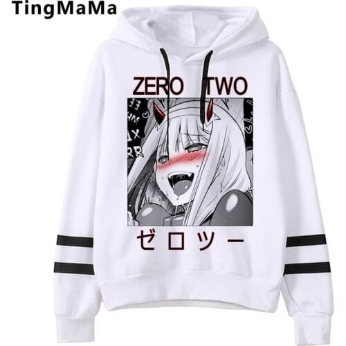 Darling in the Franxx Zero Two hoodies men Oversized printed y2k aesthetic Ulzzang men pullover plus size