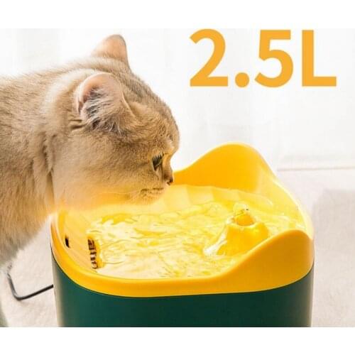 Pet Dog Cat Bowl Mute Automatic Drinking Fountain Filter Dispenser Feeder Smart Drinker Kitten Puppy Dog Drinking Supplies