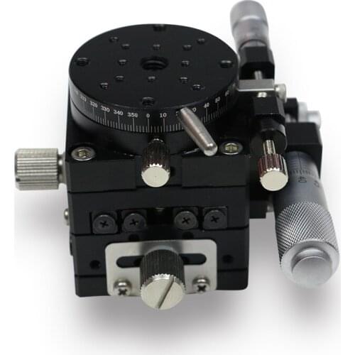 XYR Axis 40-R LSP40-LM Cross Rotary Sliding Table High Precision Micrometer Manual Adjustable Sliding Table Load: 9.8N (1kgf)