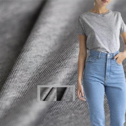 White waxberry Japanese Knitting Mercerized Cotton Fabrics Garment Materials Summer Women T-Shirt DIY Sewing Cloth Freeshipping