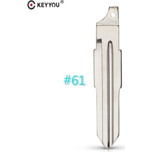 KEYYOU 10pcs/lot NO.61# Key Blade Blank Remote Key Blade FOR Buick Excelle Flip Remote Car Key Blade Replacement