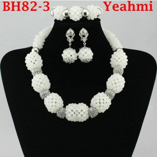 Women African Beads Jewelry Sets Crystal Necklace Earring Ring Bracelet Jewelries Set Gold Color Statement Accessories BH82-1