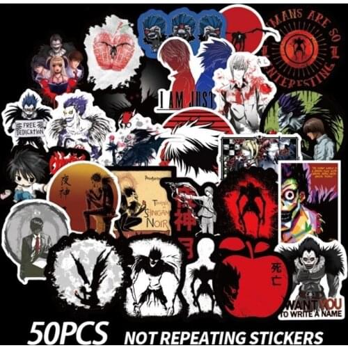10 Packs/lot Anime Death Note Water cup computer mobile phone case waterproof sticker toy gift