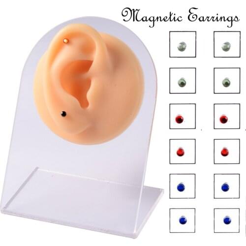 12pcs/Card Magnet Ear Tragus Cartilage Lip Labret Stud Nose Ring Fake Cheater Non Pierced Jewelry Magnetic Earring Jewelry