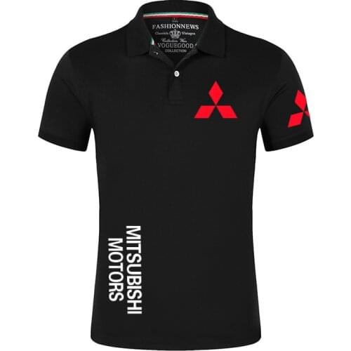 2021 Unisex 12 Color Mitsubishi Motors Summer Short Sleeves Car Logo Shirts Men TShirts Brand Male Cotton Casual Sport Tops