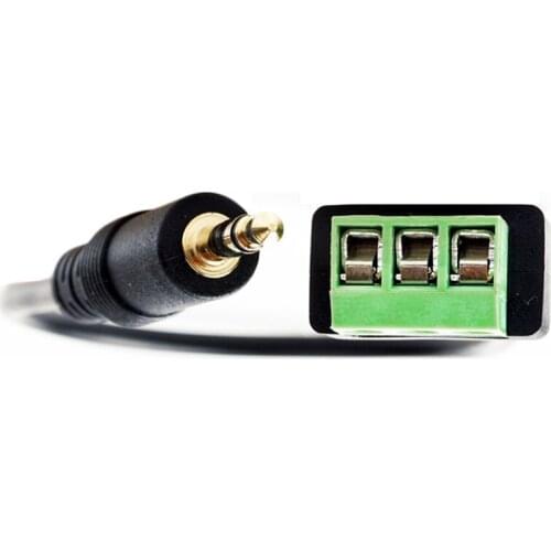 3.5mm male Stereo Audio Video to 3 Screw Terminal Female Headphone Screw connection / terminal Converter cable 0.3m
