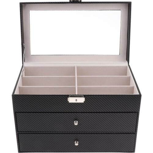3-Layers Sunglass Eyeglass Eyewear Display Book Glasses Organizer Box Case