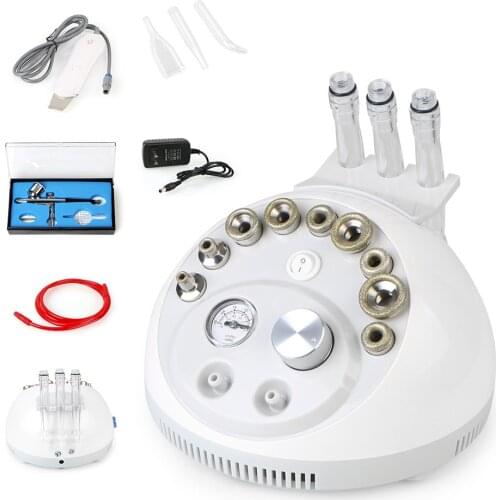 3in1 Hydro Sprayer Ultrasound Skin Scrubber Diamond Microdermabrasion Blackhead Comedo Removal Skin Facial Machine