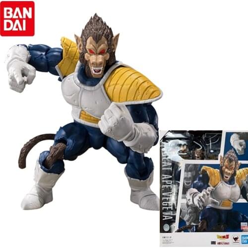 30cm Bandai Original SHF Limited Dragon Ball Super Z GREAT APE VEGATA Action Figures Goku Vegeta IV Collection Model Toys Gifts