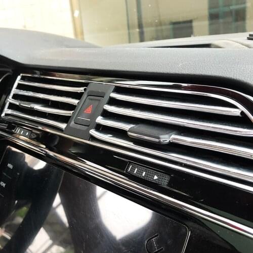 4M DIY Car Interior Chrome U Shape Air Vent Decorative Strip For Renault Megane 2 3 Scenic Laguna 2 Captur Fluence Latitude CLIO