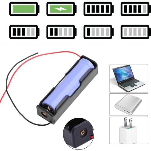 5Pcs 18650 Power Bank Case 1 Slot DIY 18650 Battery Holder Storage Box Container Housing