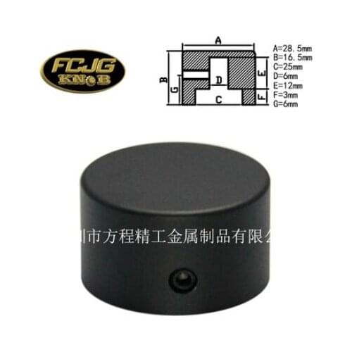 2pcs aluminum knob potentiometer knob 28.5*16.5*6mm Scrub potentiometer cap car knob switch cap Encoder for amplifier