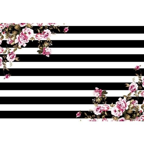 White & Black stripes Backgrounds photography fotografia baby shower photo Backdrop for photographer studio accessories G-982