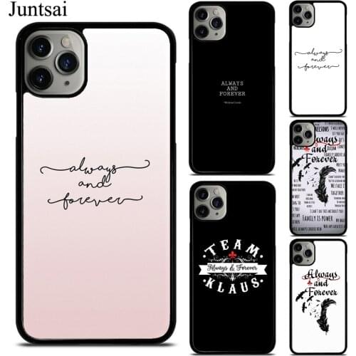Always and Forever Vampire Diaries Case For iPhone 11 12 Pro Max mini XS Max XR X SE 2020 6S 7 8 Plus Case Back Cover