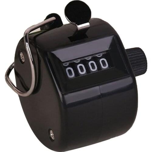 Clicker 4 Digit Number Counters Plastic Shell Hand Finger Display Manual Counting Tally Clicker Timer Soccer Golf Counter dropsh