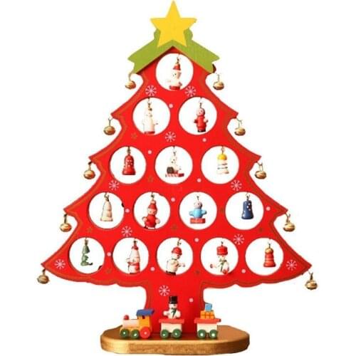 Wooden Tree Big Christmas Good Decorations 2021 New Year Home Decor Supplier Ornaments Xmas Toys Toys Crafts Table Deco Kid Girl
