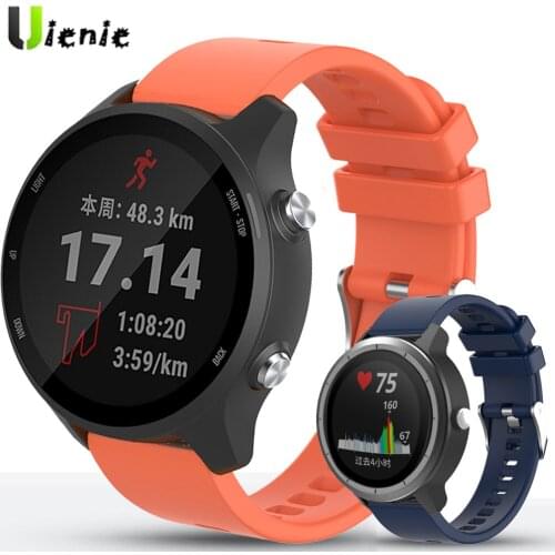 For Garmin Forerunner 245 645 Music Strap Vivoactive 3 Quick Release Silicone Watchbands Wristband Bracelet 20mm Watch Band