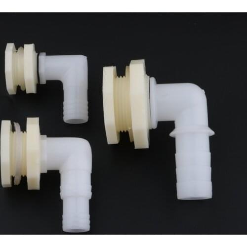 1/2" 3/4" to 20/25mm 90 Degree Elbow Drainage coupling Connector Aquarium Fish Tank Drain Adapters Irrigation Water Pipe Joints