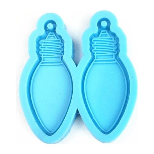 Bulb Earring Mold Lamp Bulb Resin Molds Silicone Mould for DIY Epoxy Resin Keychain Eardrop Pendant Tools