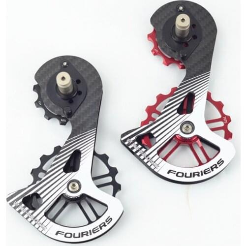 FOURIERS Bicycle rear transmission carbon fibre ceramics Transmission guide wheel 12T+16T R9100/R9150/R8000/R8050