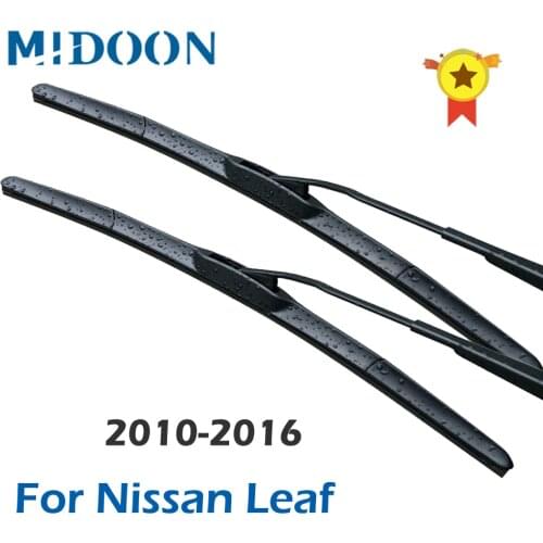 MIDOON Hybrid Wiper Blades for Nissan Leaf Fit Hook Arms 2010 2011 2012 2013 2014 2015 2016