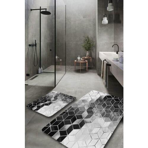 Bath mat Modern Washable 2-Piece Bath Mat Mat Toilet Seat Set very stylish and flashy