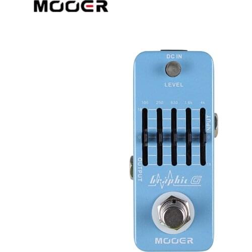 MOOER Graphic G Mini Guitar Equalizer Effect Pedal 5-Band Graphic EQ True Bypass Full Metal Shell Guitar Accessories