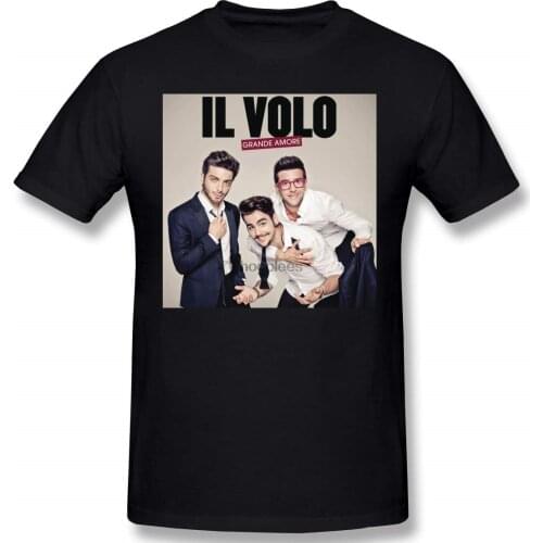 Cfgerends IL Volo Grande Amore Mans Basic Short Sleeve T-Shirt Cotton Shirts Home Office