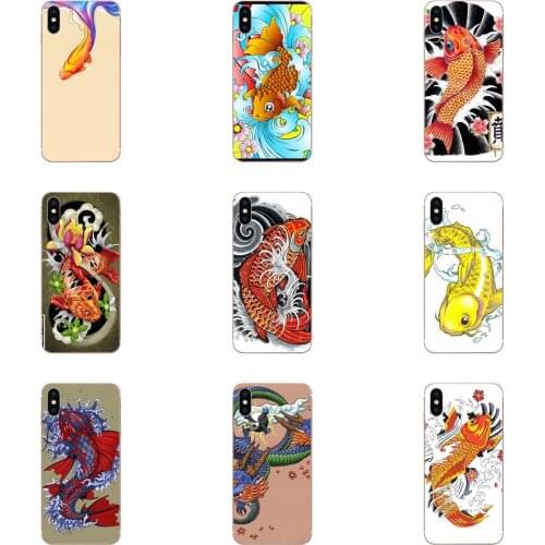 Soft TPU Cute Skin Japanese Tattoo Koi Fish For Samsung Galaxy A51 A71 A81 A91 A50 A50S A40 A40S A30 A30S A20S A20E A20 A10S A10