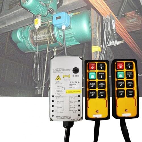 Reliable YU-6A Industrial Remote Control Anti-fall Good Anti-interference Ability Fireproof ABS Radio Switch Receiver for Crane