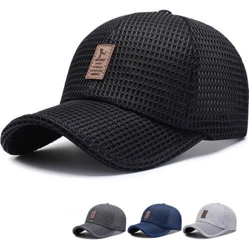 New Arrival Adult Unisex Mesh Baseball Caps Adjustable Cotton Breathable Comfortable Sunshade Sun Hat Snapback Caps Gorras