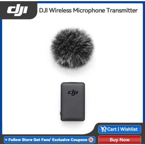 Original dji wireless microphone transmitter sends wireless audio signal for convenient use for pocket 2 accessories