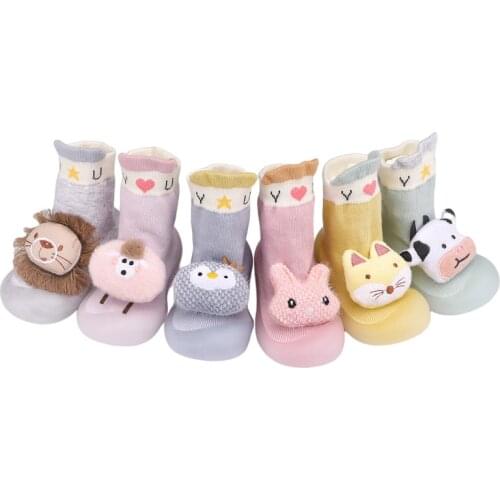 Autumn Baby Toddler 3D Animals Shoes Non-Slip Anti-Off Foot Floor Knitted Socks First Walker 6Kinds 5Size 731 KeDing