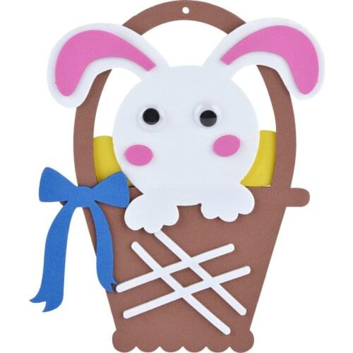 Easter DIY Craft Kit Rabbit Chick Basket Creative Ornament Craft Kit Holiday Decorating Handmade Craft Kit For Children