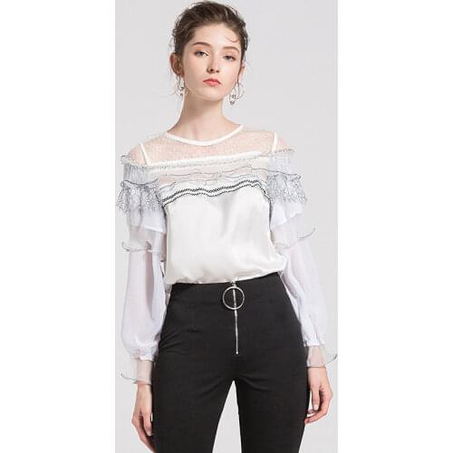 SAVELEVA Womens Long Sleeve Shirts