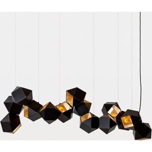 Postmodern Led Pendant Light DesignerS Lighting Restaurant Studio Metal Lamps Dna Creative Luminaire White Black Luster